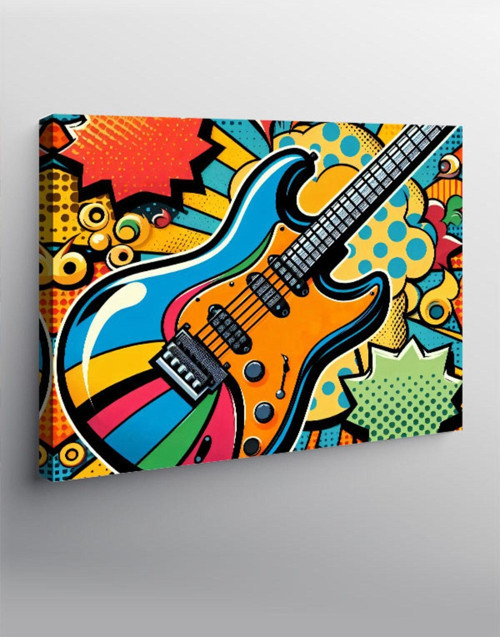Kanvas Tablo Soyut Gitar Sanatı