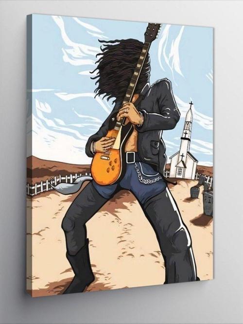 Kanvas Tablo Slash Gitarist