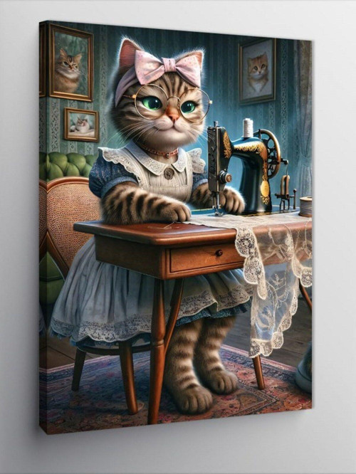 Kanvas Tablo Terzi Kedi