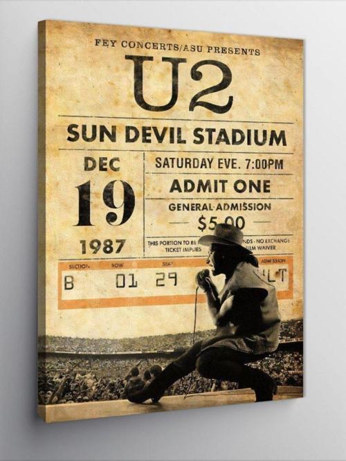 Kanvas Tablo U2 Konser Afişi