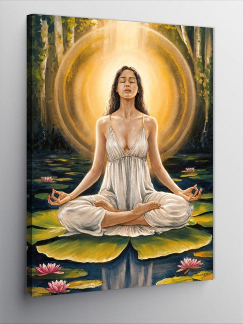 Kanvas Tablo Yoga Yapan Kadın