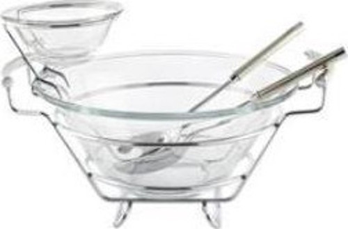 Perle Standlı Sos ve Salata Kasesi Serv Seti 38x30x23cm