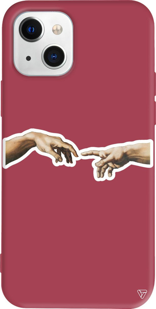 iPhone 15 Plus Uyumlu Bordo Renkli Silikon Adem'in Yaratılışı Telefon Kılıfı