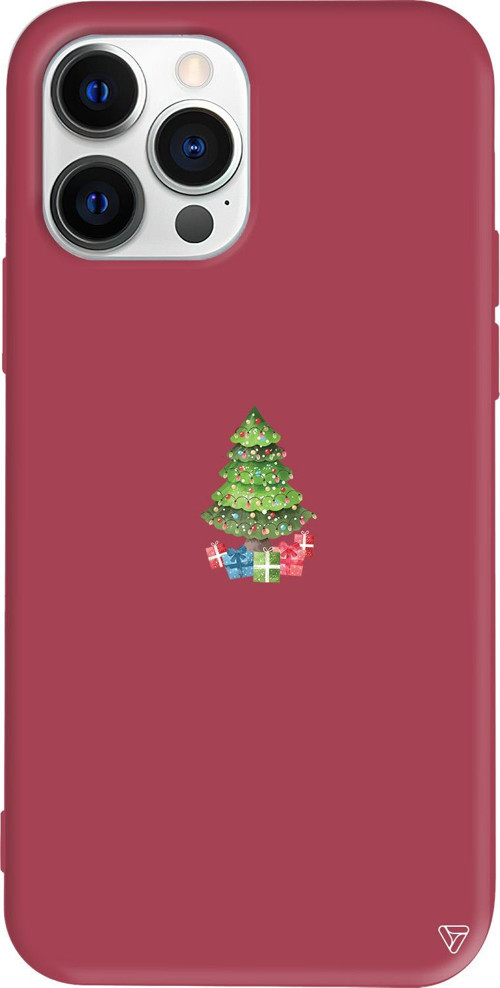 iPhone 15 Pro Max Uyumlu Bordo Renkli Silikon Gifty Tree Telefon Kılıfı