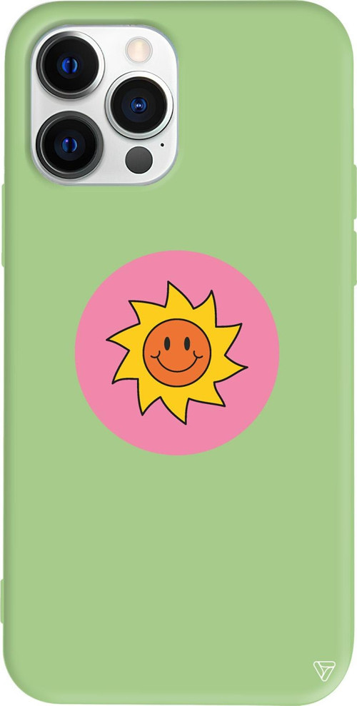 iPhone 15 Pro Max Uyumlu Açık Yeşil Renkli Silikon Sun Telefon Kılıfı