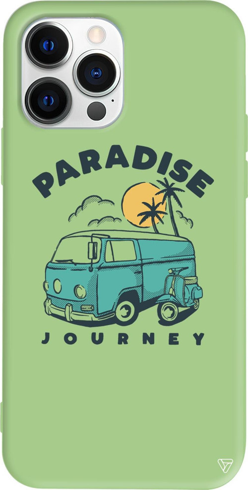 iPhone 15 Pro Max Uyumlu Açık Yeşil Renkli Silikon Paradise Telefon Kılıfı