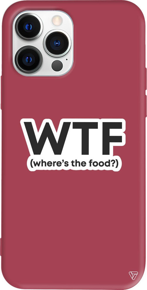 iPhone 15 Pro Max Uyumlu Bordo Renkli Silikon WTF Telefon Kılıfı
