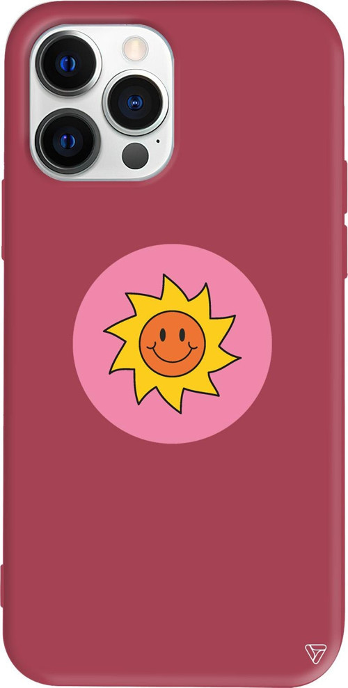 iPhone 15 Pro Max Uyumlu Bordo Renkli Silikon Sun Telefon Kılıfı