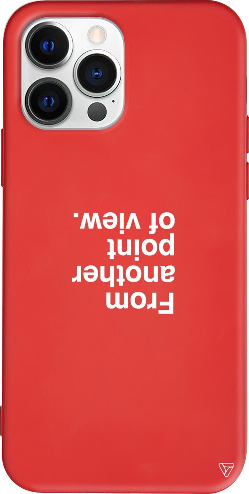 iPhone 15 Pro Max Uyumlu Kırmızı Renkli Silikon Another Point Telefon Kılıfı