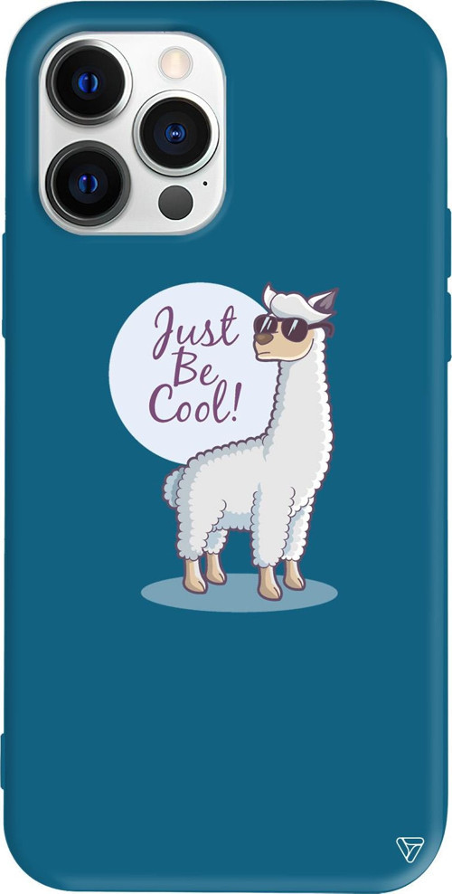 iPhone 15 Pro Max Uyumlu Lacivert Renkli Silikon Cool Lama Telefon Kılıfı