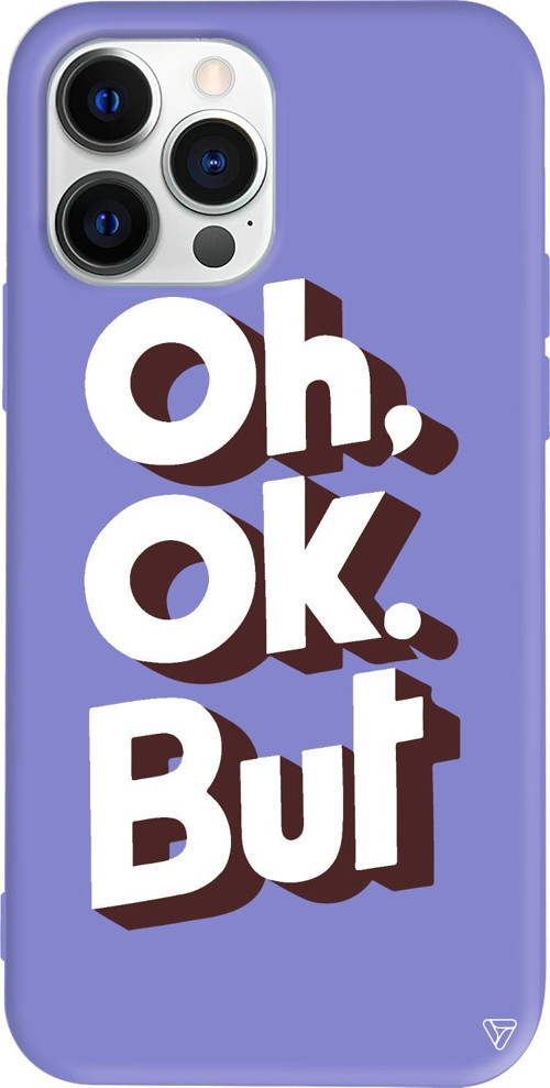iPhone 15 Pro Max Uyumlu Lila Renkli Silikon OH. OK. Telefon Kılıfı