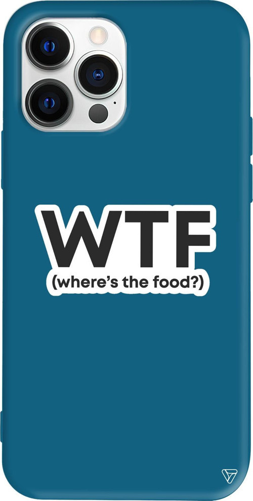 iPhone 15 Pro Max Uyumlu Lacivert Renkli Silikon WTF Telefon Kılıfı