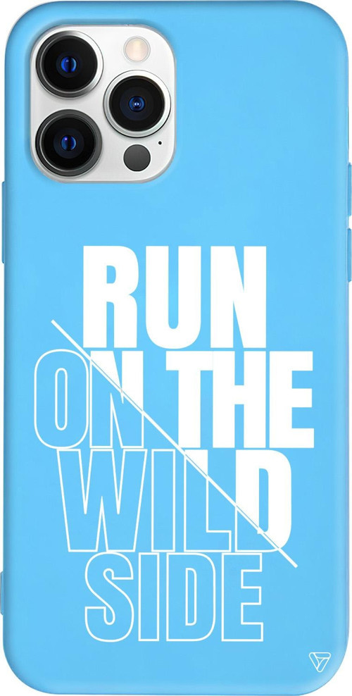 iPhone 15 Pro Max Uyumlu Mavi Renkli Silikon Wild Side Telefon Kılıfı