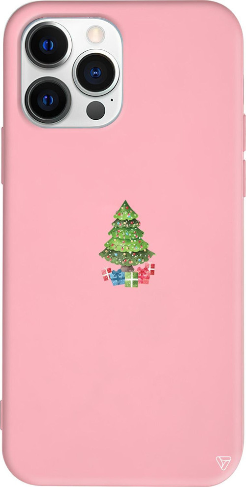 iPhone 15 Pro Max Uyumlu Pembe Renkli Silikon Gifty Tree Telefon Kılıfı