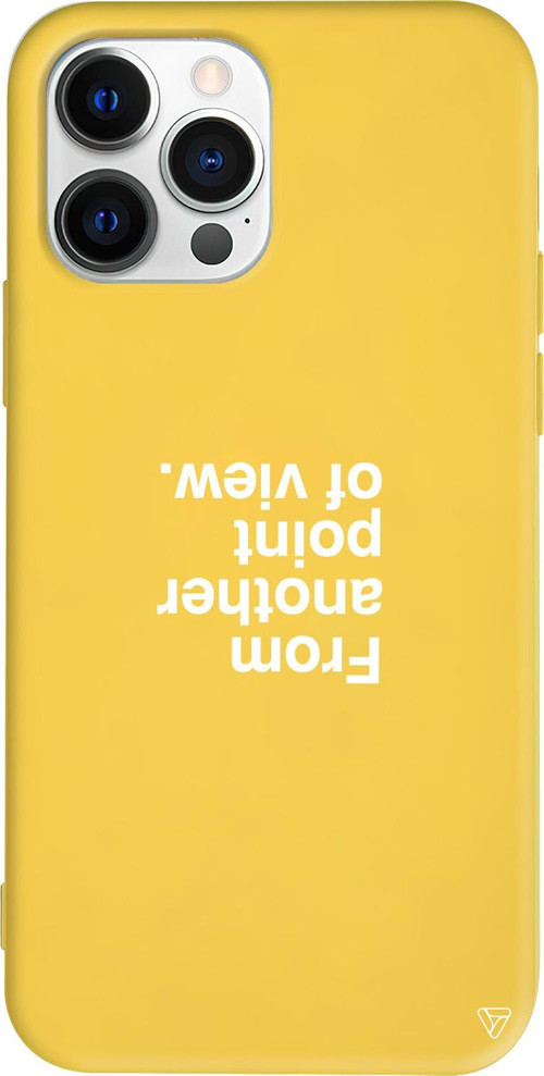 iPhone 15 Pro Max Uyumlu Sarı Renkli Silikon Another Point Telefon Kılıfı