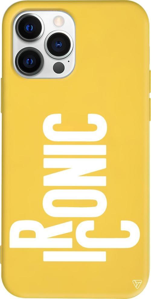 iPhone 15 Pro Max Uyumlu Sarı Renkli Silikon Ironic Telefon Kılıfı