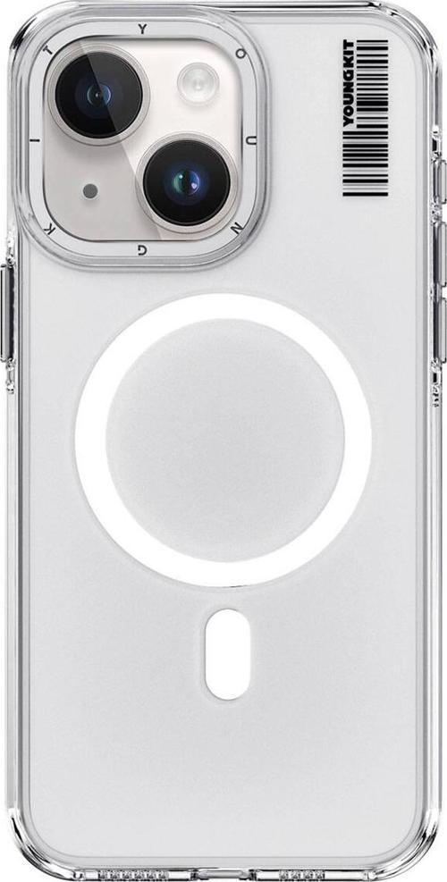 Apple iPhone 15 Kılıf Magsafe Şarj Özellikli Şeffaf Youngkit Crystal Shield Serisi Kapak