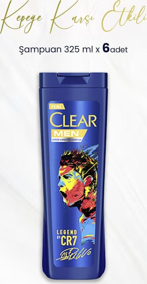 Men Kepeğe Karşı Etkili Şampuan Legend By Cr7 Cristiano Ronaldo 325 ml x 6 Adet