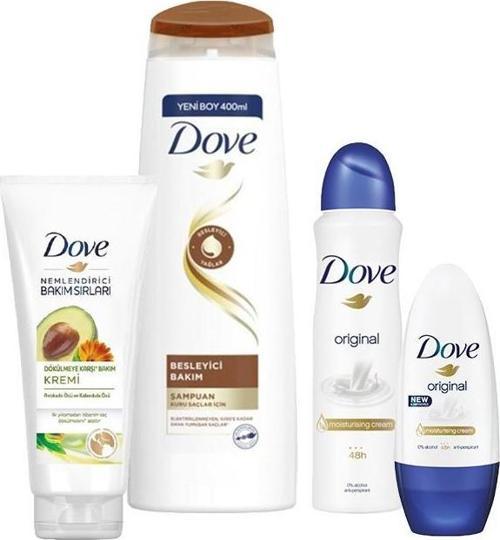 Besleyici Bakım Şampuan, Nemlendirici Saç Kremi, Original Roll-On ve Sprey Deodorant