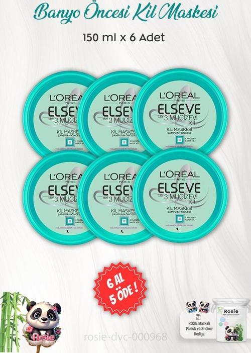 6 AL 5 ÖDE Elseve 3 Mucizevi Banyo Öncesi Kil Maskesi 150 ml ve ROSIE