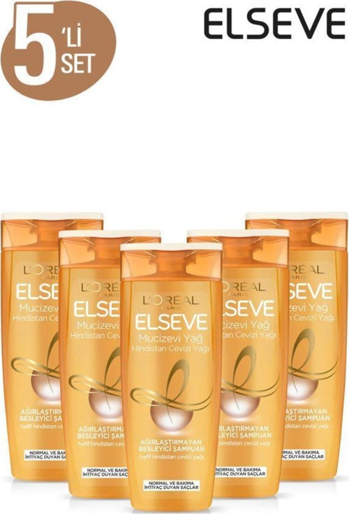 Mucizevi Yağ Besleyici Şampuan Hindistan Cevizi 360 ml x 5 Adet