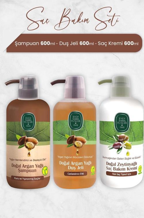 Argan Yağlı Şampuan, Duş Jeli ve Saç Kremi
