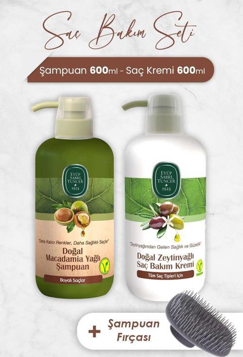 Macadamia Yağlı Şampuan, Saç Kremi ve Şampuan Fırçası