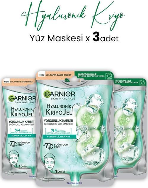Soğutucu Yüz Maskesi Hyaluronik Kriyo Jel 27 gr x 3 Adet