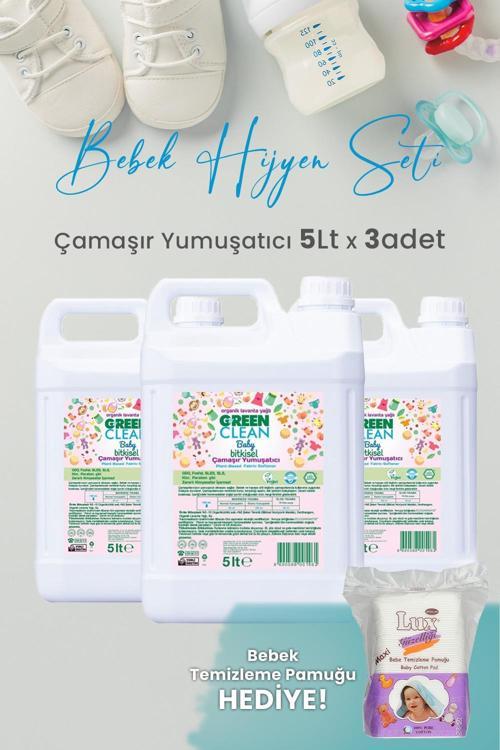 Baby Bitkisel Çamaşır Yumuşatıcı Lavanta Yağlı 5 lt x 3 Adet ve Hediyeli