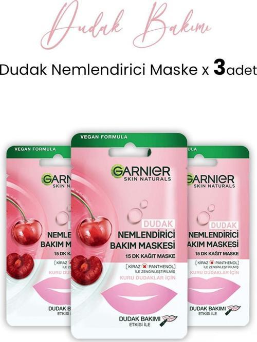 Dudak Nemlendiricisi Kağıt Bakım Maskesi 5 gr x 3 Adet