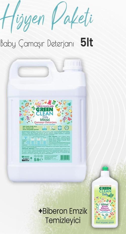 Baby Emzik Biberon Temizleyici 500 ml ve Çamaşır Deterjanı Lavanta 5 lt
