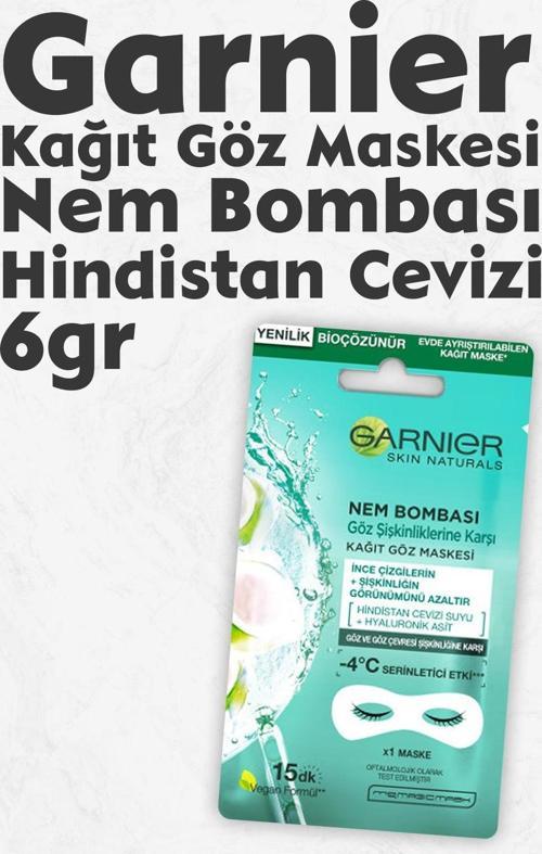Kağıt Göz Maskesi Nem Bombası Hindistan Cevizi 6 gr