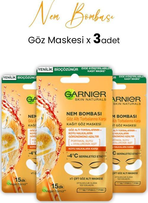 Kağıt Göz Maskesi Nem Bombası Portakal 6 gr x 3 Adet