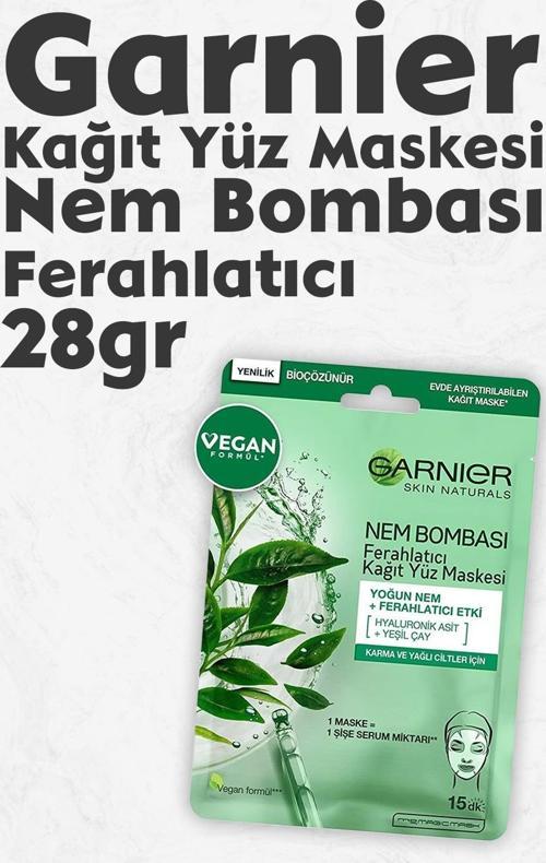 Kağıt Yüz Maskesi Ferahlatıcı Nem Bombası 28 gr