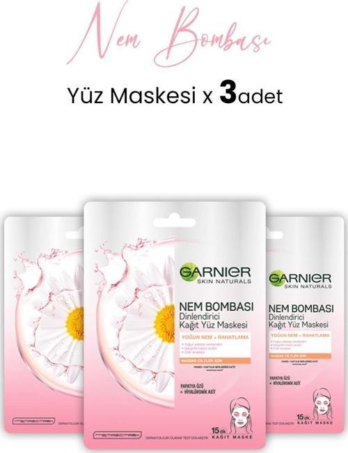 Kağıt Yüz Maskesi Nem Bombası Dinlendirici 28 gr x 3 Adet