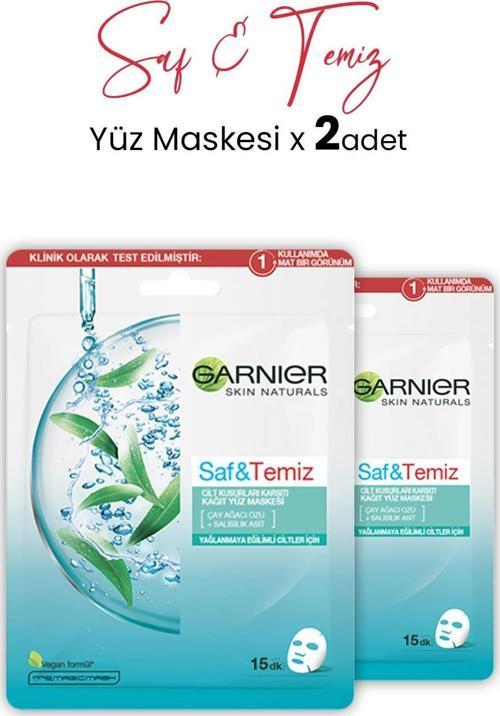 Kağıt Yüz Maskesi Saf & Temiz 23 gr x 2 Adet