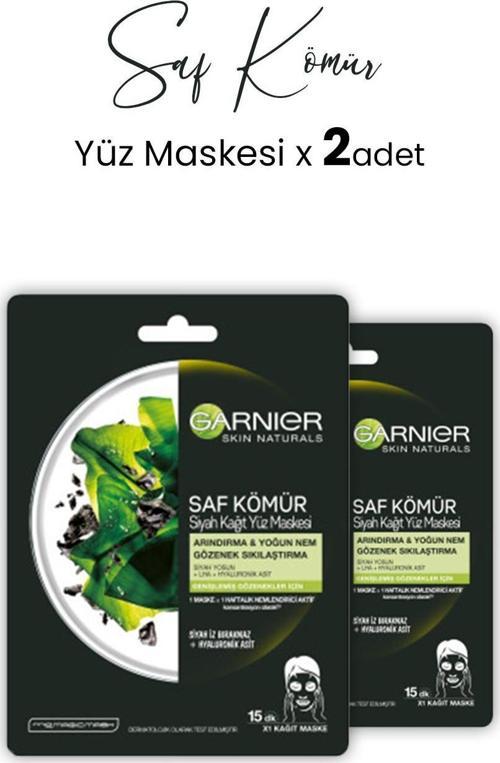 Kağıt Yüz Maskesi Siyah Saf Kömür 28 gr x 2 Adet