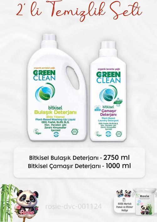 Bulaşık Deterjanı 2750 ml, Çamaşır Deterjanı 1 lt ve ROSIE