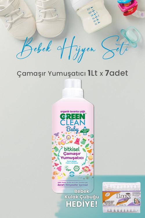 U Green Clean Baby Çamaşır Yumuşatıcı 1 L x 7 Adet ve Hediyeli