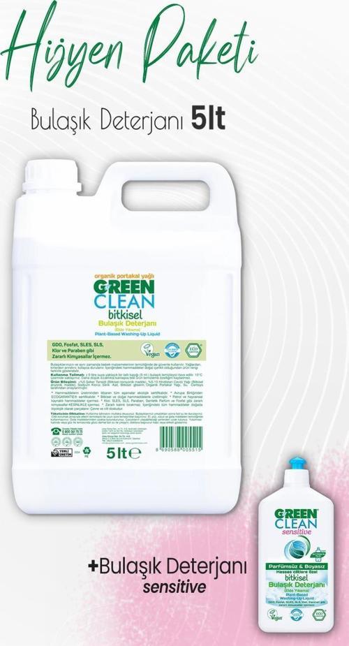 Bulaşık Deterjanı Portakal 5 lt ve Sensitive Bulaşık Deterjanı 500 ml