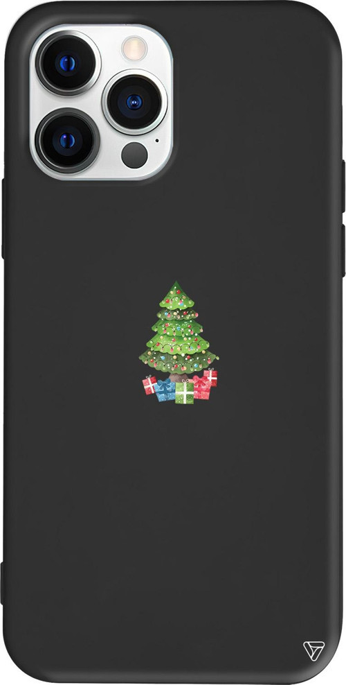 iPhone 15 Pro Max Uyumlu Siyah Renkli Silikon Gifty Tree Telefon Kılıfı