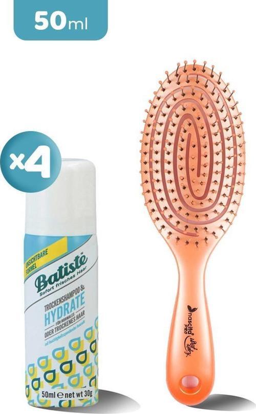Üç Boyutlu Oval Saç Fırçası Turuncu ve Batiste Kuru Şampuan x 4