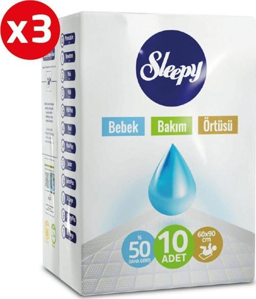 Bebek Bakım Örtüsü Yeni Beyaz 60X90 cm 10'lu (3 Paket)