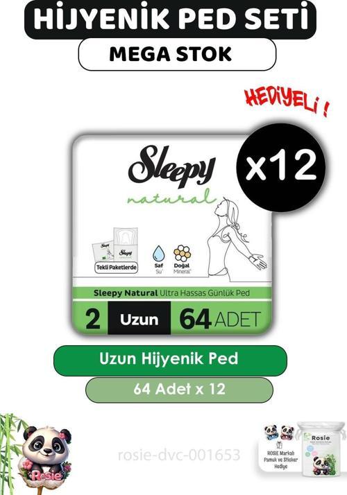 Natural Günlük Ped Uzun 768 Adet (12 X 64'lü) ve ROSIE