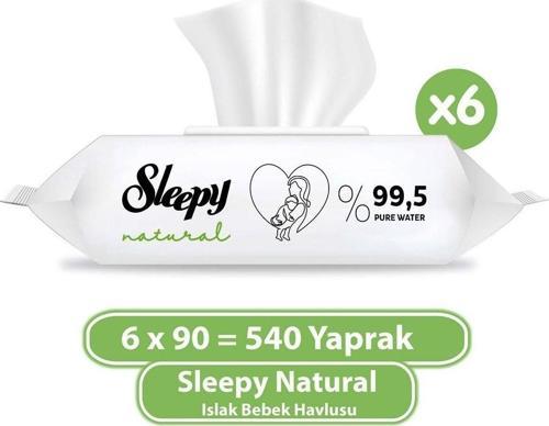 Natural Islak Bebek Havlusu 6X90 (540 Yaprak)