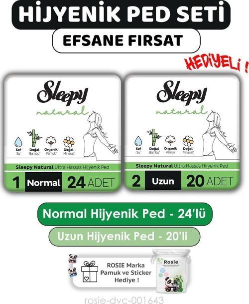 Natural Ped Eko Normal 24 Lü + Günlük Uzun 40 Lı ve ROSIE