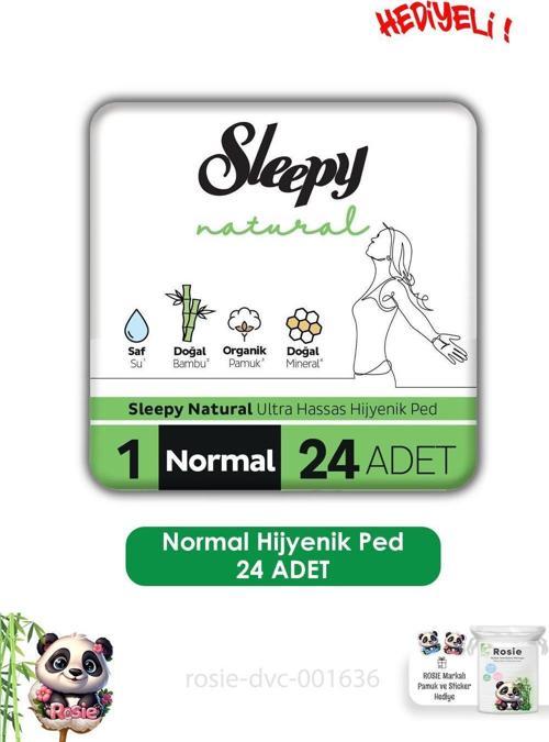 Natural Ultra Hassas Hijyenik Ped Normal 24 Adet Ped ve ROSIE