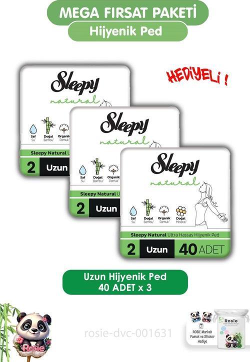 Natural Ultra Hassas Hijyenik Ped Uzun 120 Adet Ped ve ROSIE