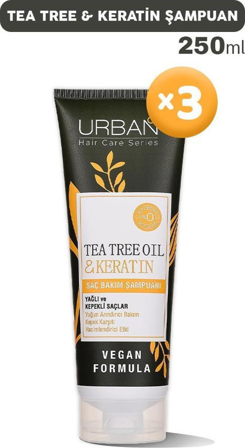 Tea Tree & Keratin Şampuan 250 ml x 3