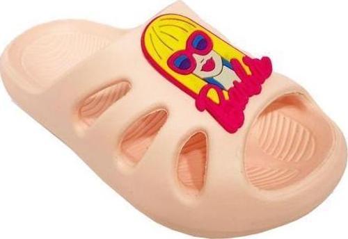 E300-24 Barbie Figürlü Suya Dayanıklı Kız Çocuk Terlik 24-35